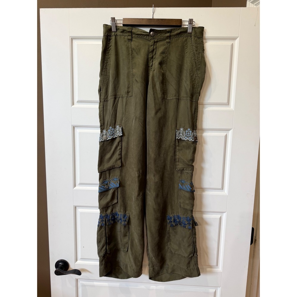Johnny Was Karlie Jones Cargo Pants Size Small Boho Utility Fairy Grunge - Picture 2 of 12